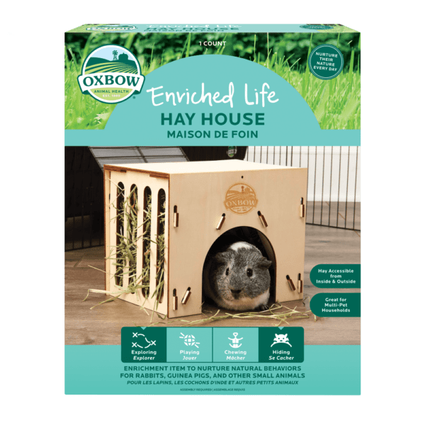 Oxbow Enriched Life - Maison à Foin en Bois - Cachette pour Rongeurs