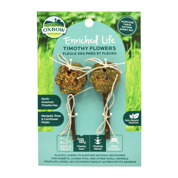 Oxbow Enriched Life - Duo de Fleurs - Jouet à Mâcher pour Rongeurs