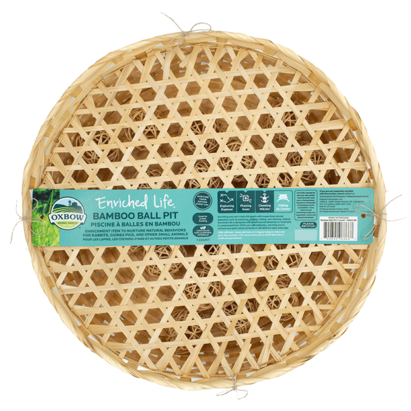 Oxbow Enriched Life - Piscine à Balles en Bambou - Jouet pour Rongeurs