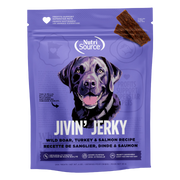 NutriSource - Jerky de Sanglier, Dinde et Saumon - Gâteries Tendres Sans Grains pour Chiens