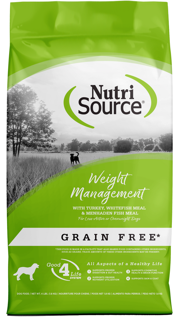 NutriSource - Chien Gestion du Poids Dinde et Poisson - Nourriture Sèche Sans Grains pour Chiens
