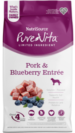 Voir l’image dans la galerie, NutriSource PureVita - Chien Porc et Bleuets - Nourriture Sèche à Ingrédients Limités Sans Grains pour Chiens