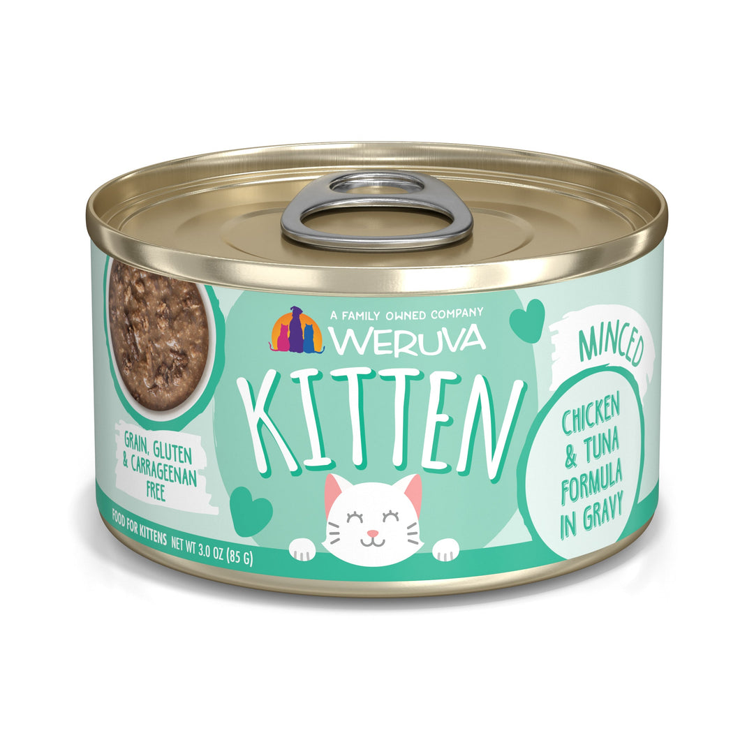 Weruva - Chaton Poulet Haché et Thon en Sauce - Nourriture Humide Sans Grains pour Chats