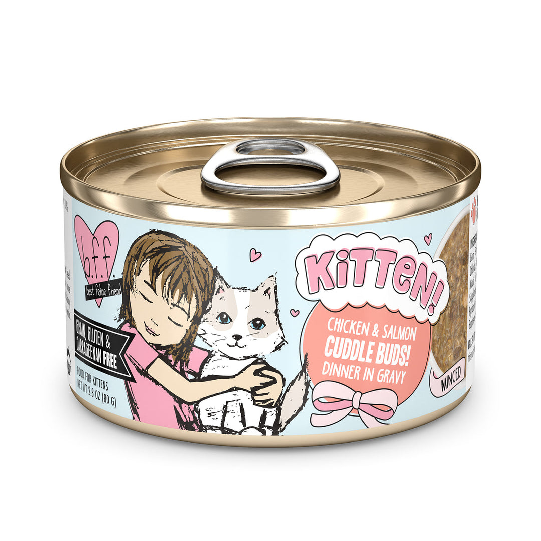 Weruva Best Fido Friend - Chaton "Cuddle Buds!" Poulet et Saumon en Sauce - Nourriture Humide Sans Grains pour Chats