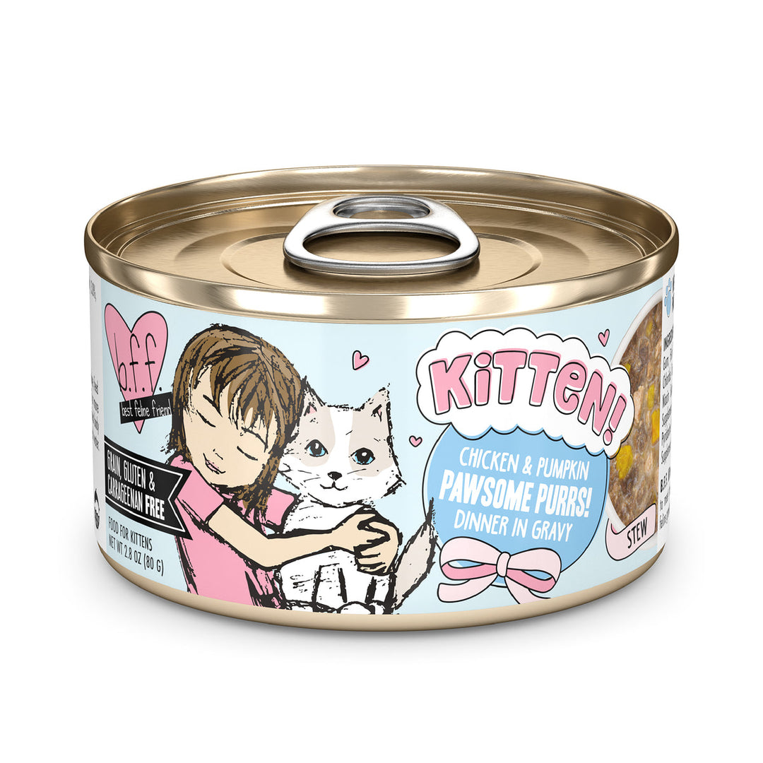 Weruva Best Fido Friend - Chaton "Pawsome Purrs!" Poulet et Citrouille en Sauce - Nourriture Humide Sans Grains pour Chats