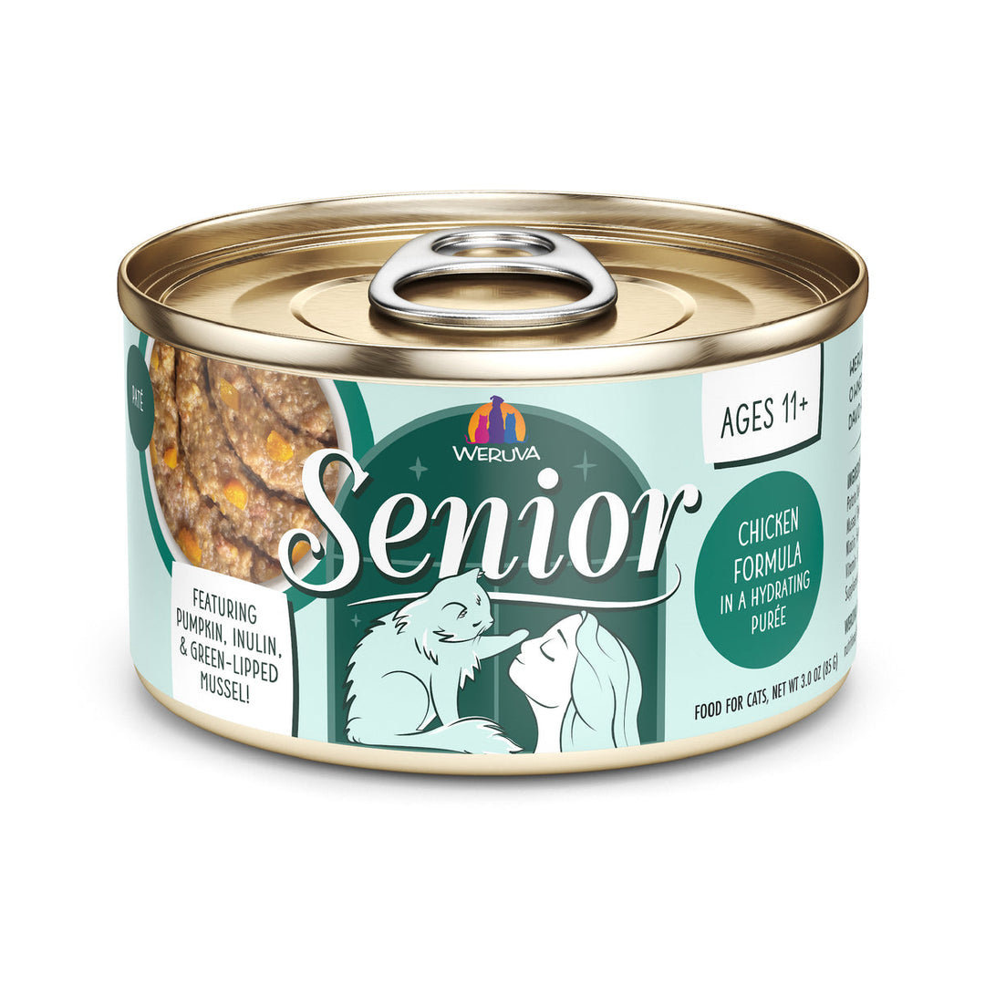 Weruva - Chat Sénior Poulet dans une Purée Hydratante - Nourriture Humide Sans Grains pour Chats