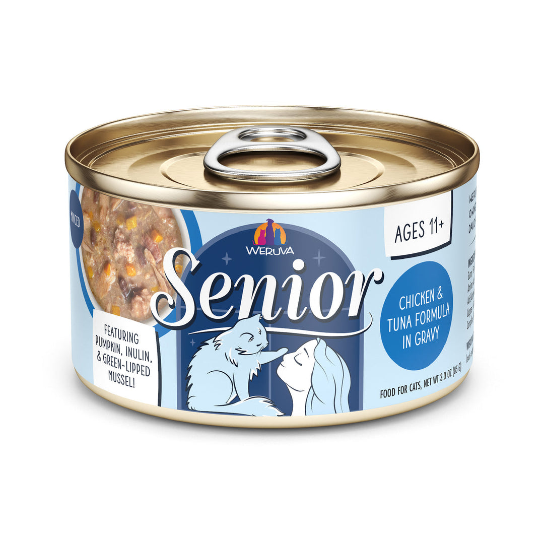 Weruva - Chat Sénior Poulet et Thon en Sauce - Nourriture Humide Sans Grains pour Chats