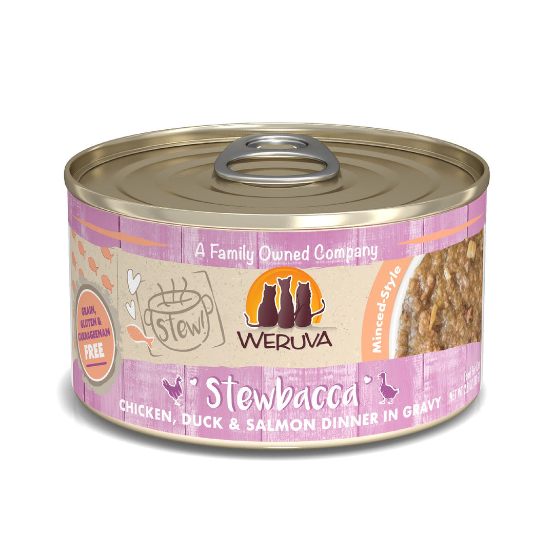 Weruva Classic - Stewbacca - Poulet, Canard et Saumon en Sauce - Nourriture Humide Sans Grains pour Chats