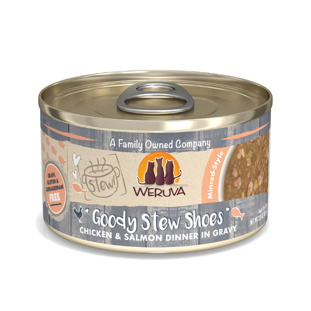 Weruva Classic - Goody Stew Shoes - Poulet et Saumon en Sauce - Nourriture Humide Sans Grains pour Chats