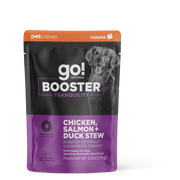 GO! BOOSTER Chien Tranquilité, Ragoût Poulet, Saumon & Canard 79g