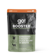 GO! BOOSTER Chat Contrôle du Poids, Poulet & Canard au Bouillon SG 71g