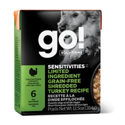 GO! SENSITIVITIES LID Chien Dinde Éffilochée 354g