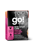 GO! Chat Tetra Pak Soins Peau & Pelage, Poulet Haché 182g