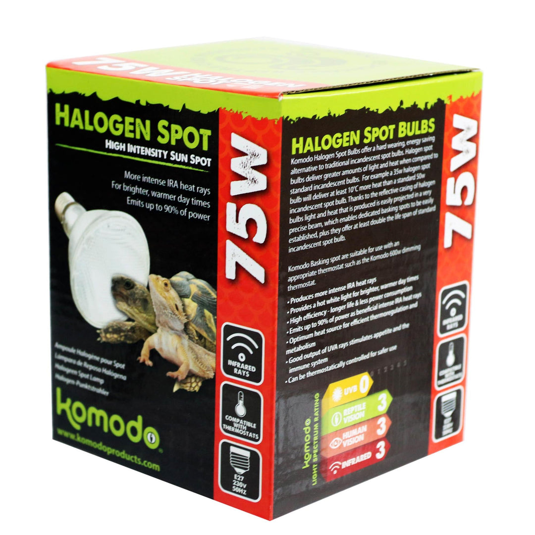 KOMODO Ampoule Halogène ES 75W pour Reptiles