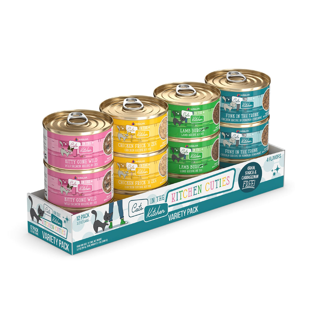 Weruva Cats in the Kitchen - Assortiment Kitchen Cuties au Jus - Nourriture Humide Sans Grains pour Chats