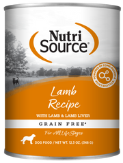 NutriSource - Chien Pâté d'Agneau - Nourriture Humide Sans Grains pour Chiens