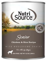 NutriSource - Chien Sénior Pâté de Poulet et Riz - Nourriture Humide pour Chiens Âgés