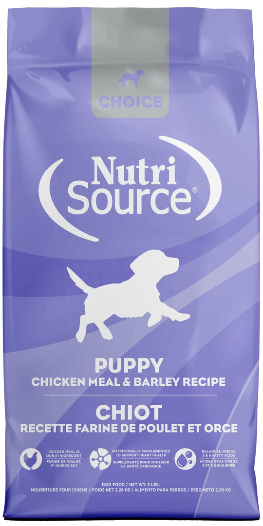 NutriSource Choice - Chiot Poulet et Orge - Nourriture Sèche pour Chiens