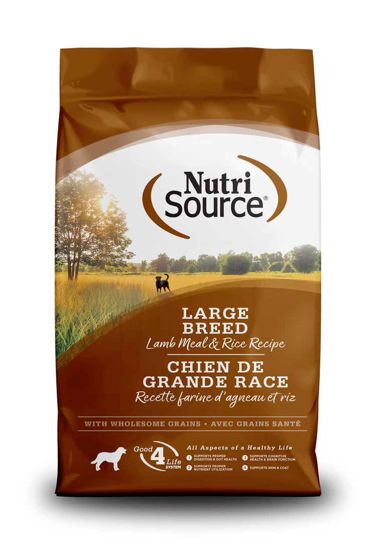 NutriSource - Chien Grande Race - Agneau et Riz - Nourriture Sèche pour Chiens