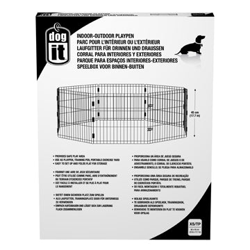 DOGIT Parc Grillagé à 8 Panneaux 18" XS