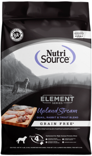 NutriSource Element Series - Chien Upland Stream Caille, Lapin et Truite - Nourriture Sèche Sans Grains pour Chiens