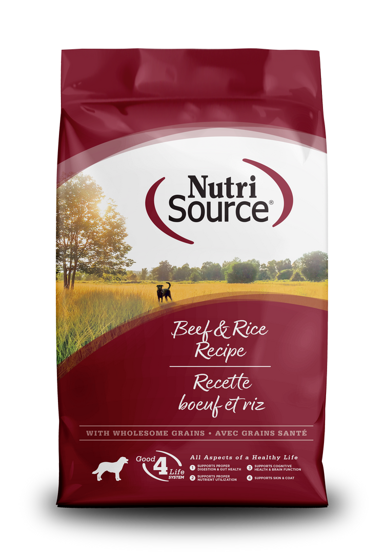 NutriSource - Chien Adulte Boeuf et Riz - Nourriture Sèche pour Chiens