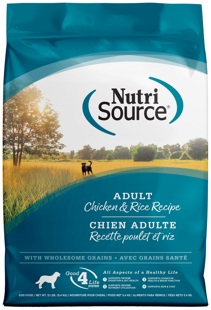 NutriSource - Chien Adulte Poulet et Riz - Nourriture Sèche pour Chiens