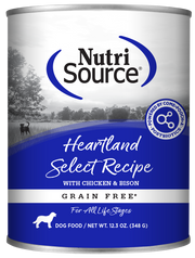 NutriSource - Chien Pâté de Bison et Poulet (Heartland Select) - Nourriture Humide Sans Grains pour Chiens