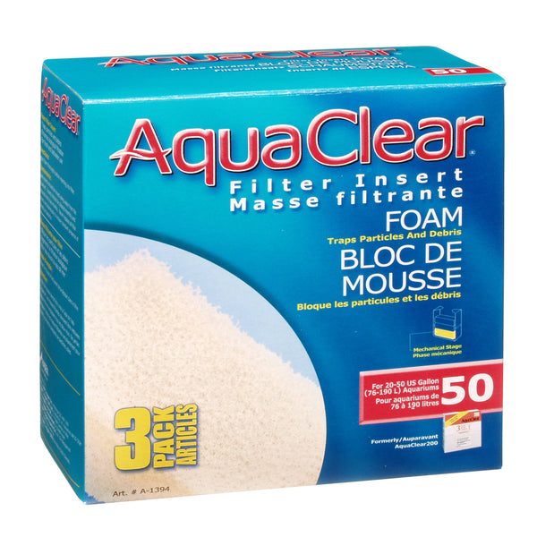 FLUVAL AC50 Mousse Bio-Foam Bleu x3 pour Aquarium