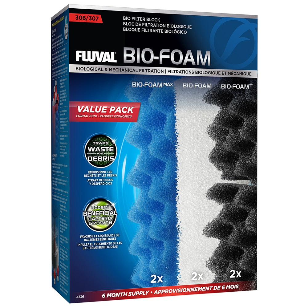 FLUVAL Kit 307 (Bio-Foam/Bio-Foam+/Bio-Foam Max) pour Aquarium