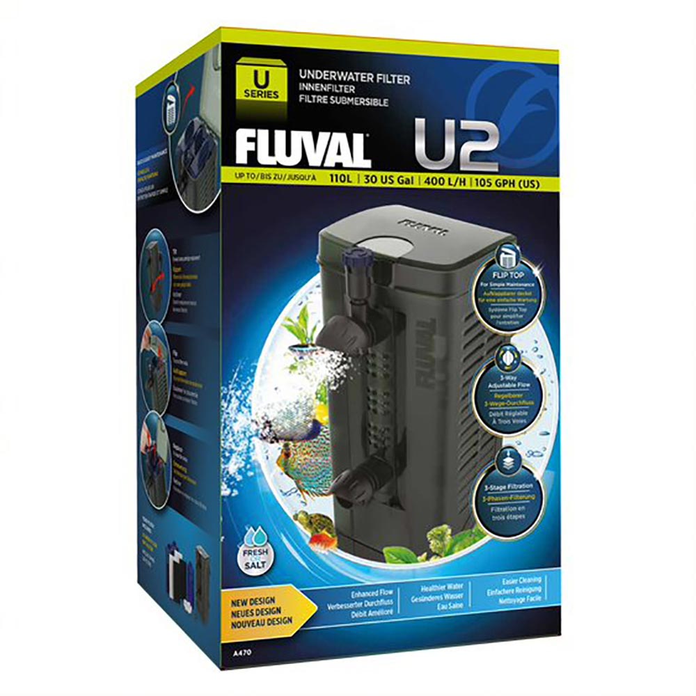 Fluval - Filtre Submersible Série U - Filtre pour Aquariums