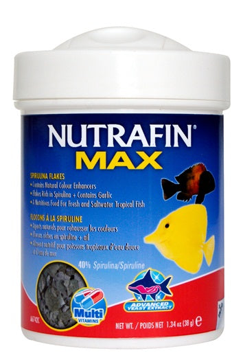 NUTRAFIN MAX Nourriture Flocons Spiruline Poissons Tropicaux 77g