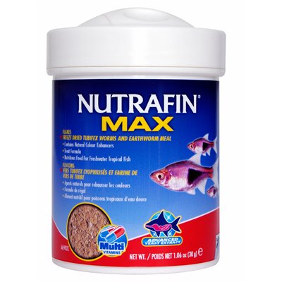 Nutrafin Max - Flocons et Vers Tubifex avec Farine de Vers - Nourriture pour Poissons