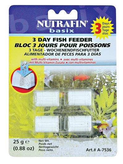 Nutrafin Basix - Blocs Vacances 3 Jours - Nourriture pour Poissons