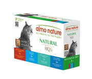 Almo Nature HQS Natural - Chat Pack #2 Variété de Truite/Thon/Poulet/Crevettes/Maquereau au Bouillon - Multipack de 6 x 70 g - Nourriture Humide pour Chats