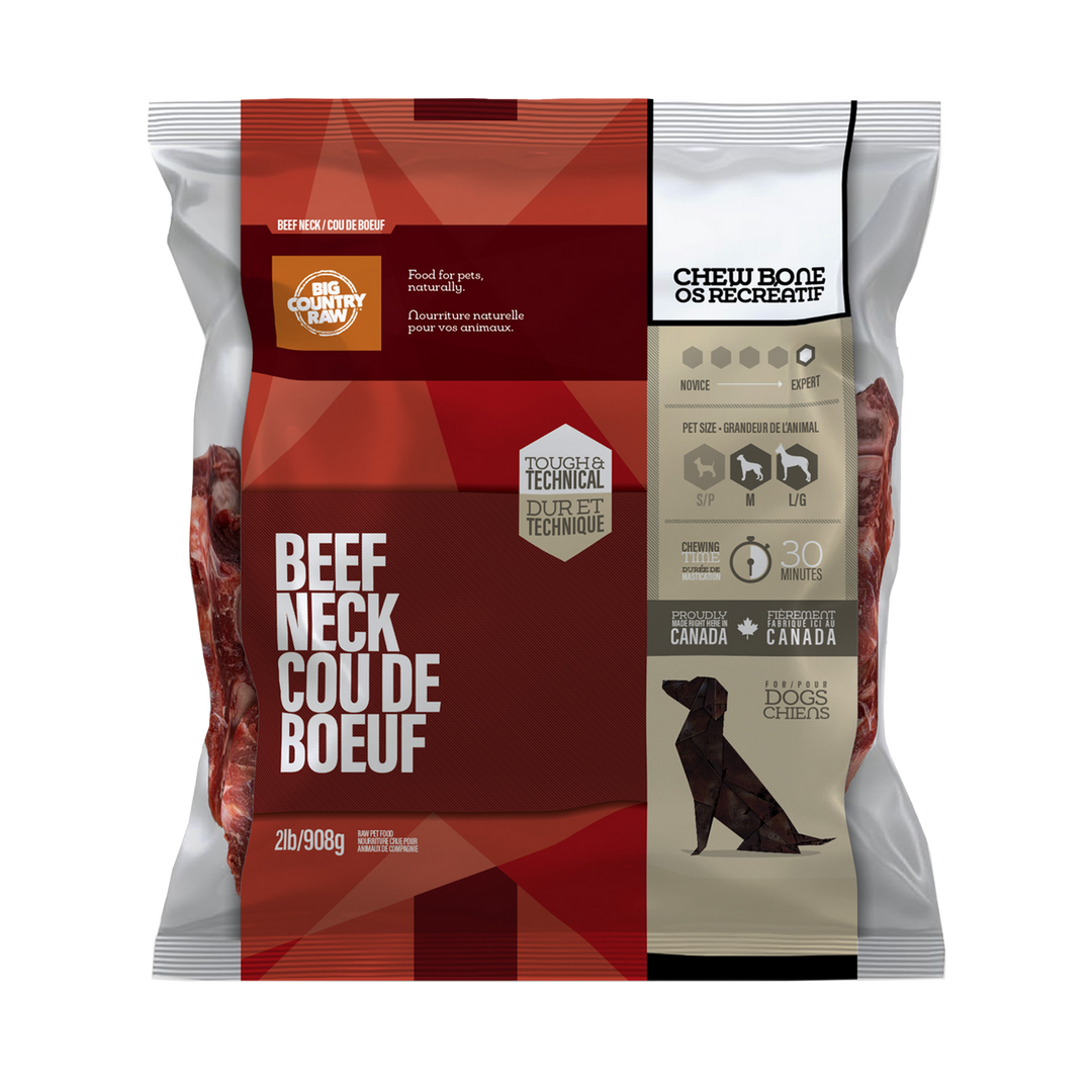 Big Country Raw - Cou de Boeuf - Gâteries Crues Congelées pour Chiens