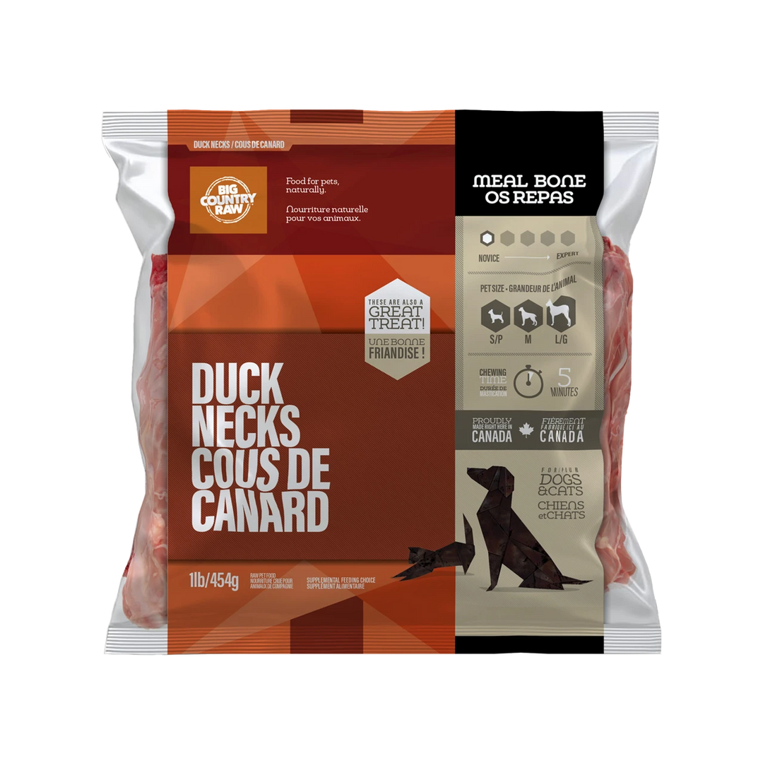 Big Country Raw - Cous de Canard - Gâteries Crues Congelées pour Chiens