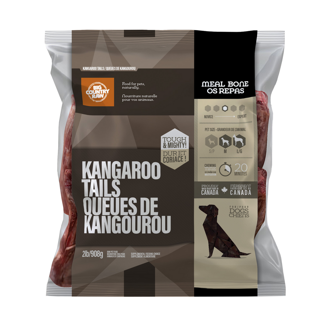 Big Country Raw - Queue de Kangourou - Gâteries Crues Congelées pour Chiens