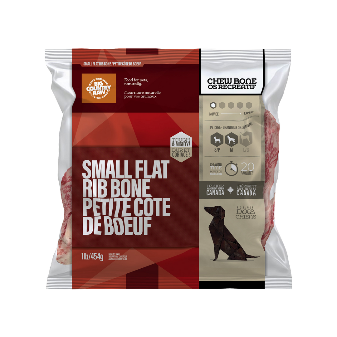 Big Country Raw - Petit Côte de Boeuf - Gâteries Crues Congelées pour Chiens