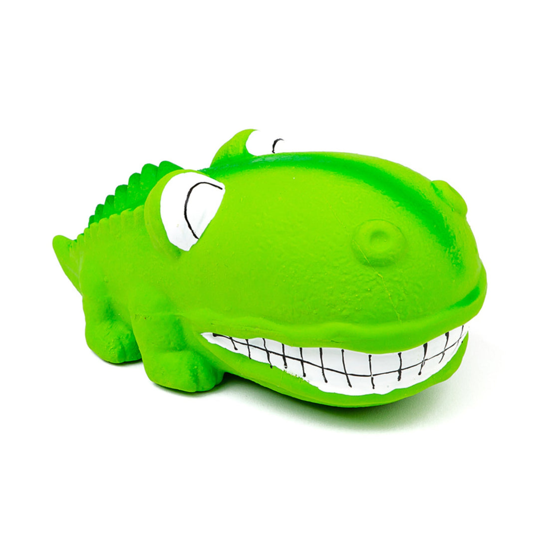 BüD'z - Jouet Alligator Vert en Latex avec Couineur pour Chiens, 18 cm