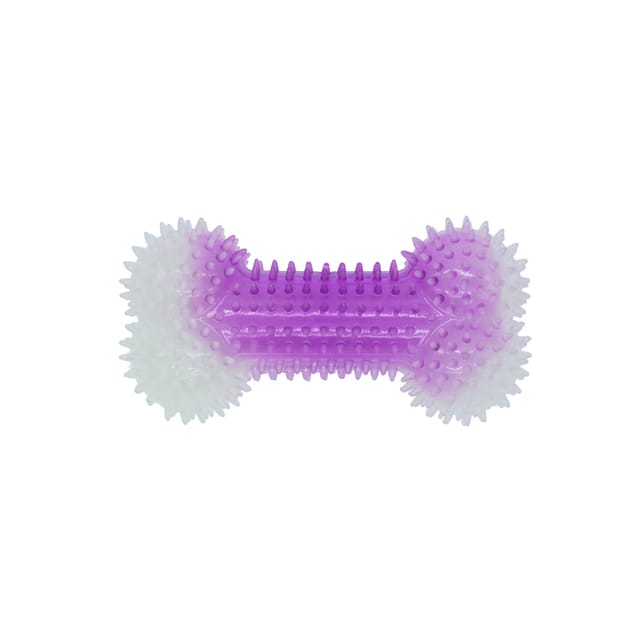 BüD'z - Os à Pointes - Jouet en Caoutchouc Lumineux pour Chiens, 15.5 cm
