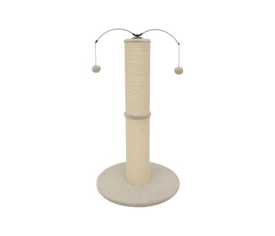 BüD'z - Griffoir Sisal et Jeu Tourniquet pour Chats, Gris Pâle
