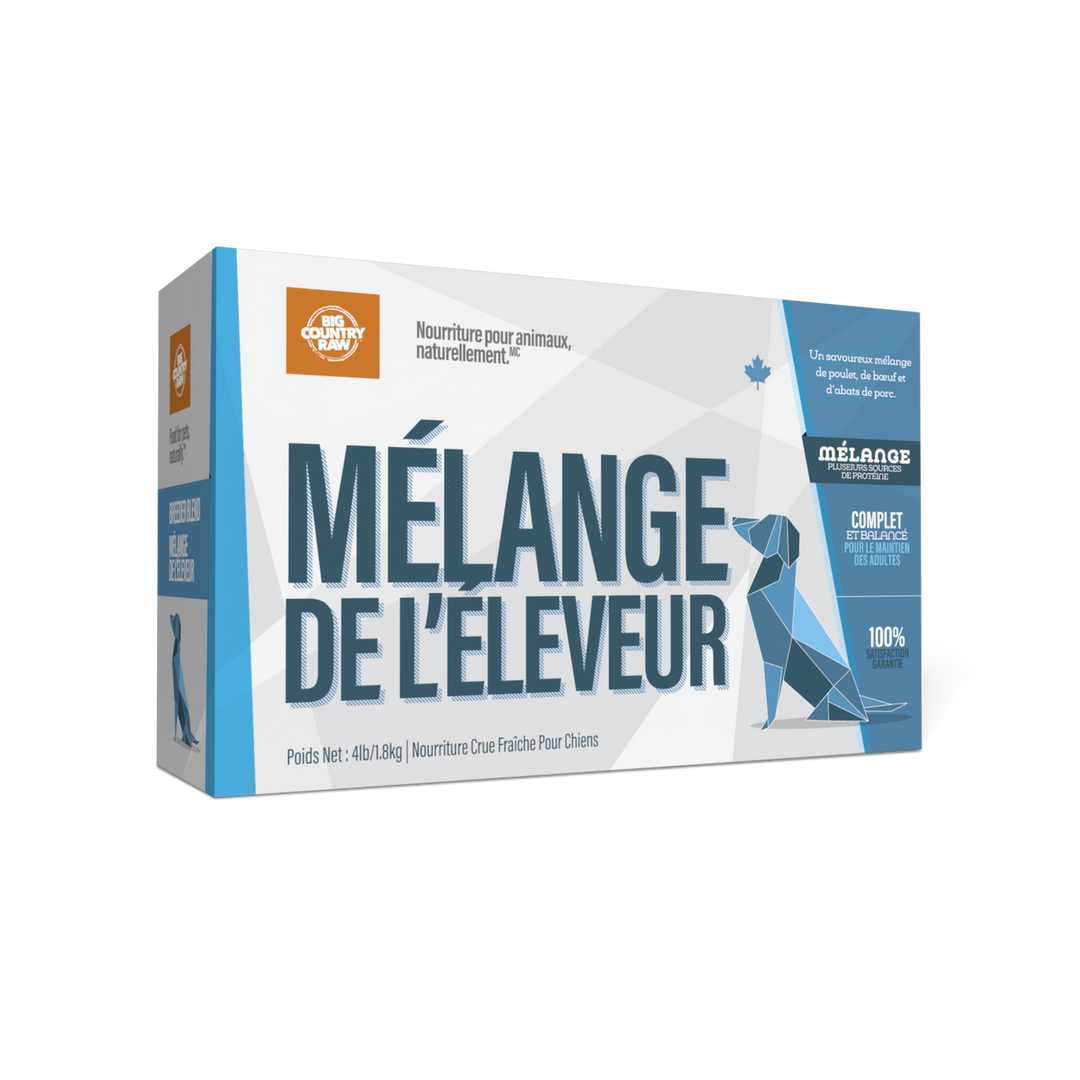 Big Country Raw Signature Blend - Mélange de l'Éleveur - Nourriture Crue Congelée pour Chiens