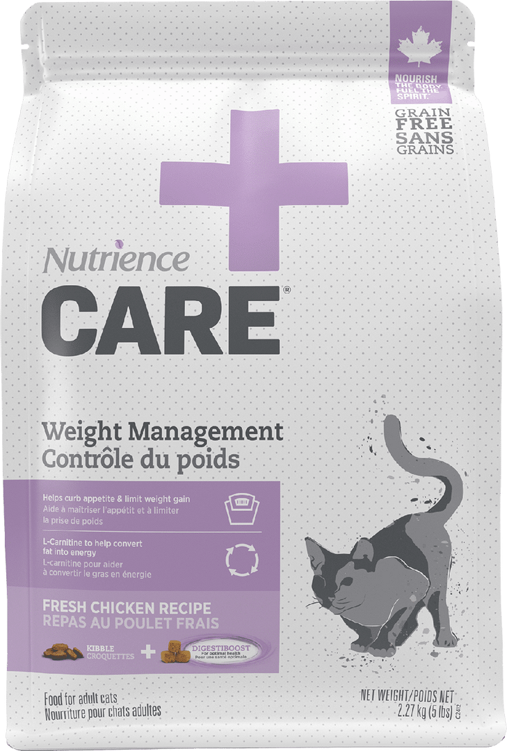 Nutrience Care - Chat Adulte Contrôle du Poids Poulet - Nourriture Sèche Sans Grains pour Chats