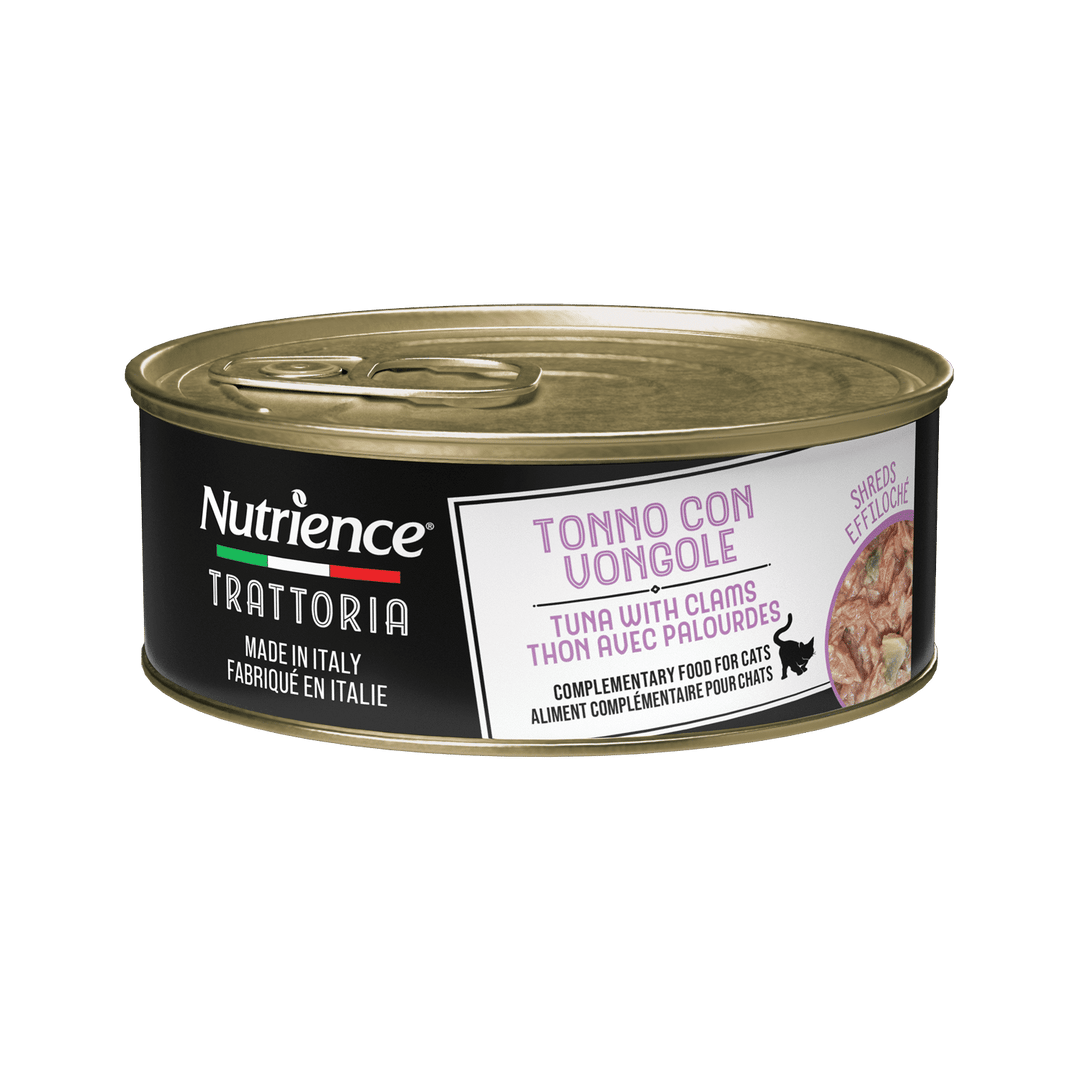 Nutrience Trattoria - Chat Thon et Palourdes Éffilochés - Nourriture Humide Sans Grains pour Chats