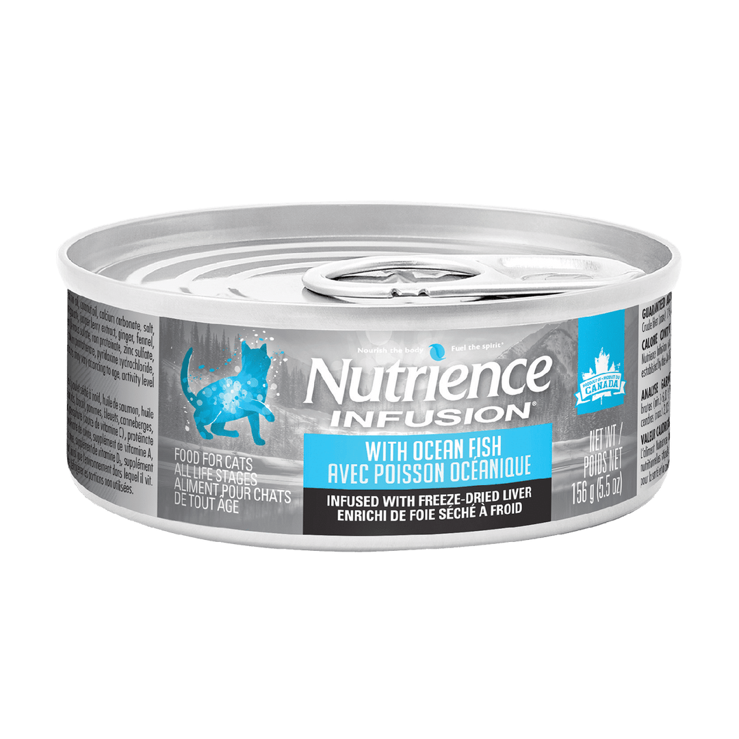 Nutrience Infusion - Pâté de Poisson Océanique avec Infusion de Foie Lyophilisée - Nourriture Humide pour Chats Adultes