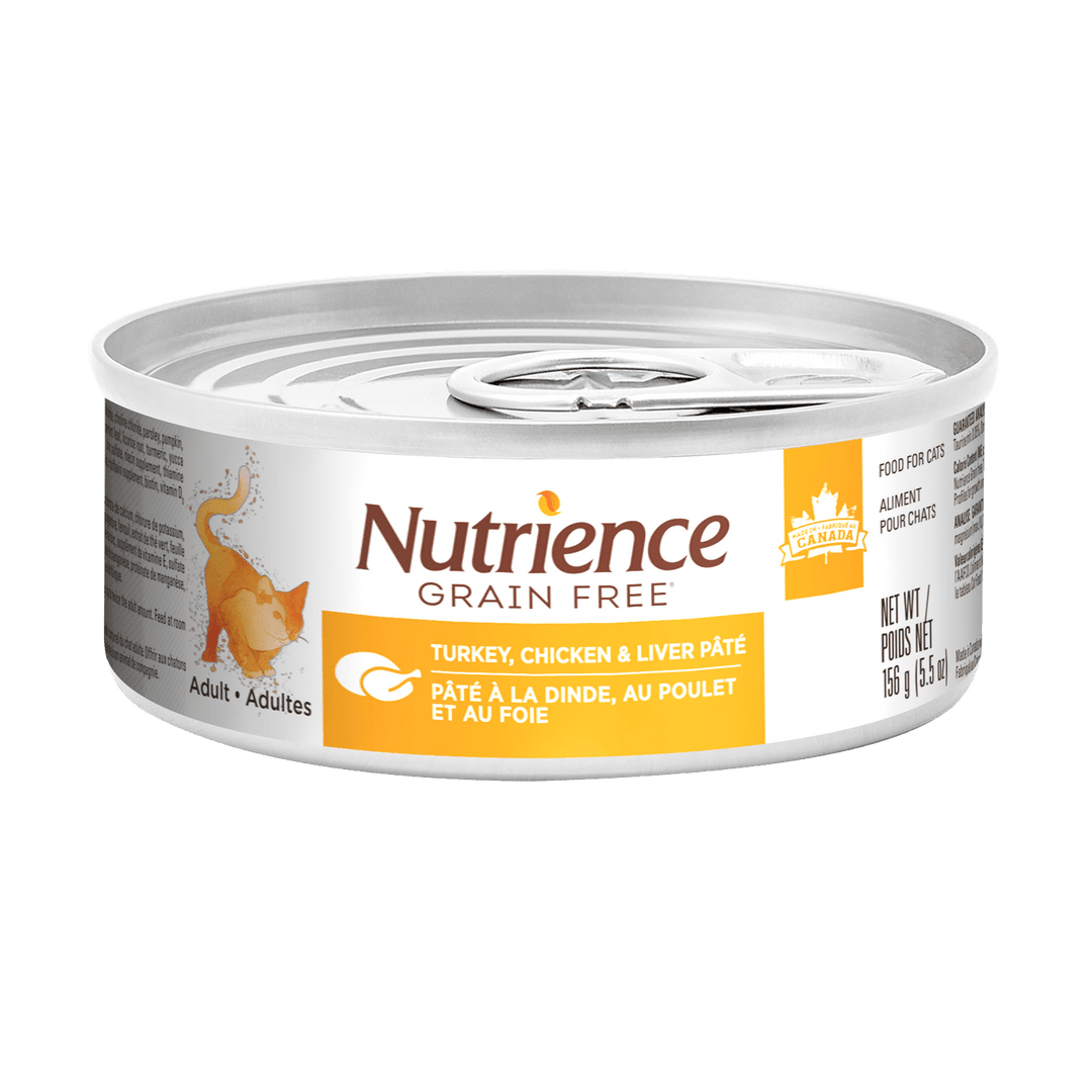 Nutrience Sans Grains - Chat Adulte Pâté à la Dinde, Poulet et Foie - Nourriture Humide pour Chats