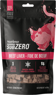 Nutrience SubZero - Foie de Boeuf - Gâteries Lyophilisées Sans Grains pour Chats