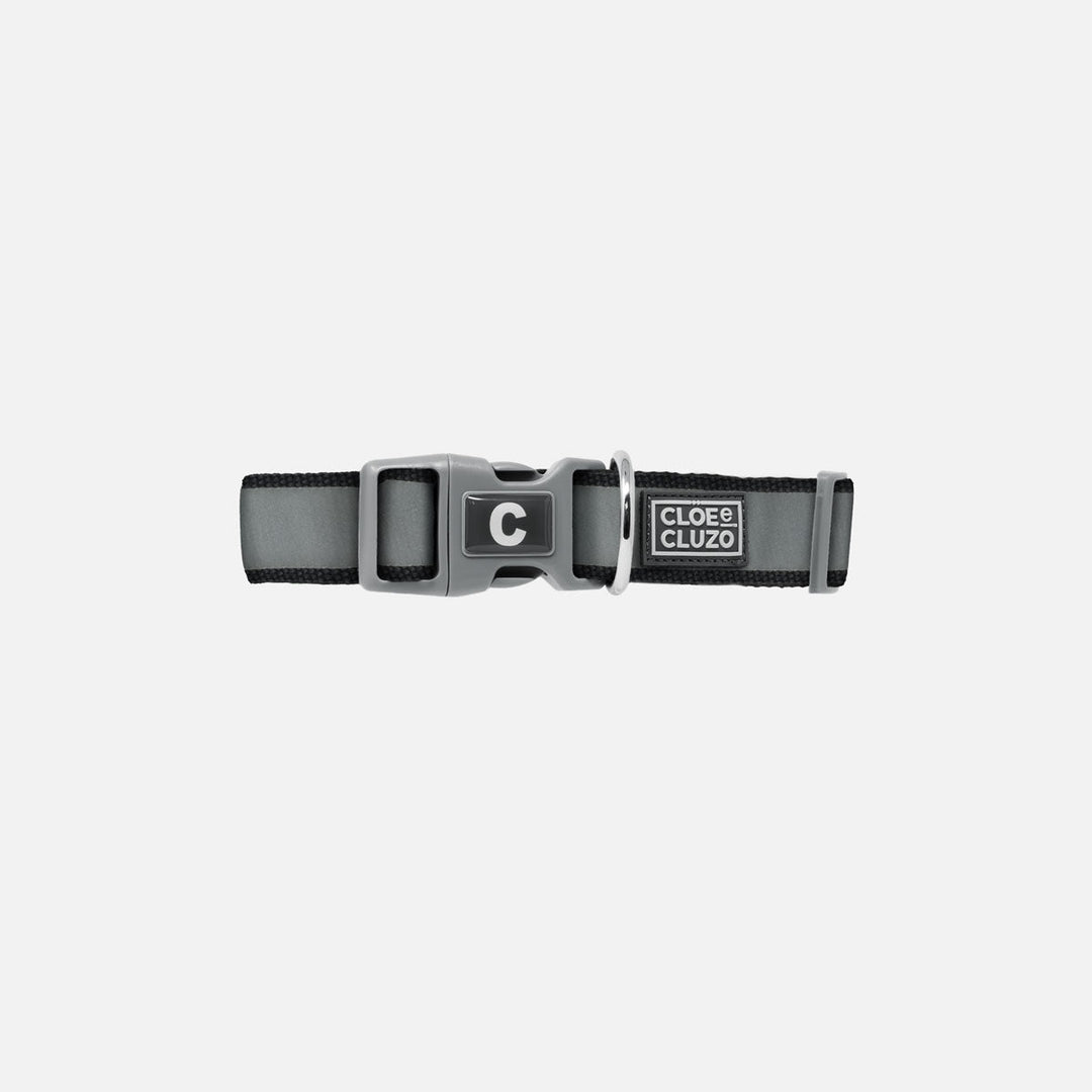 CLOE CLUZO Collier Motif Ajustable Gris/Noir M