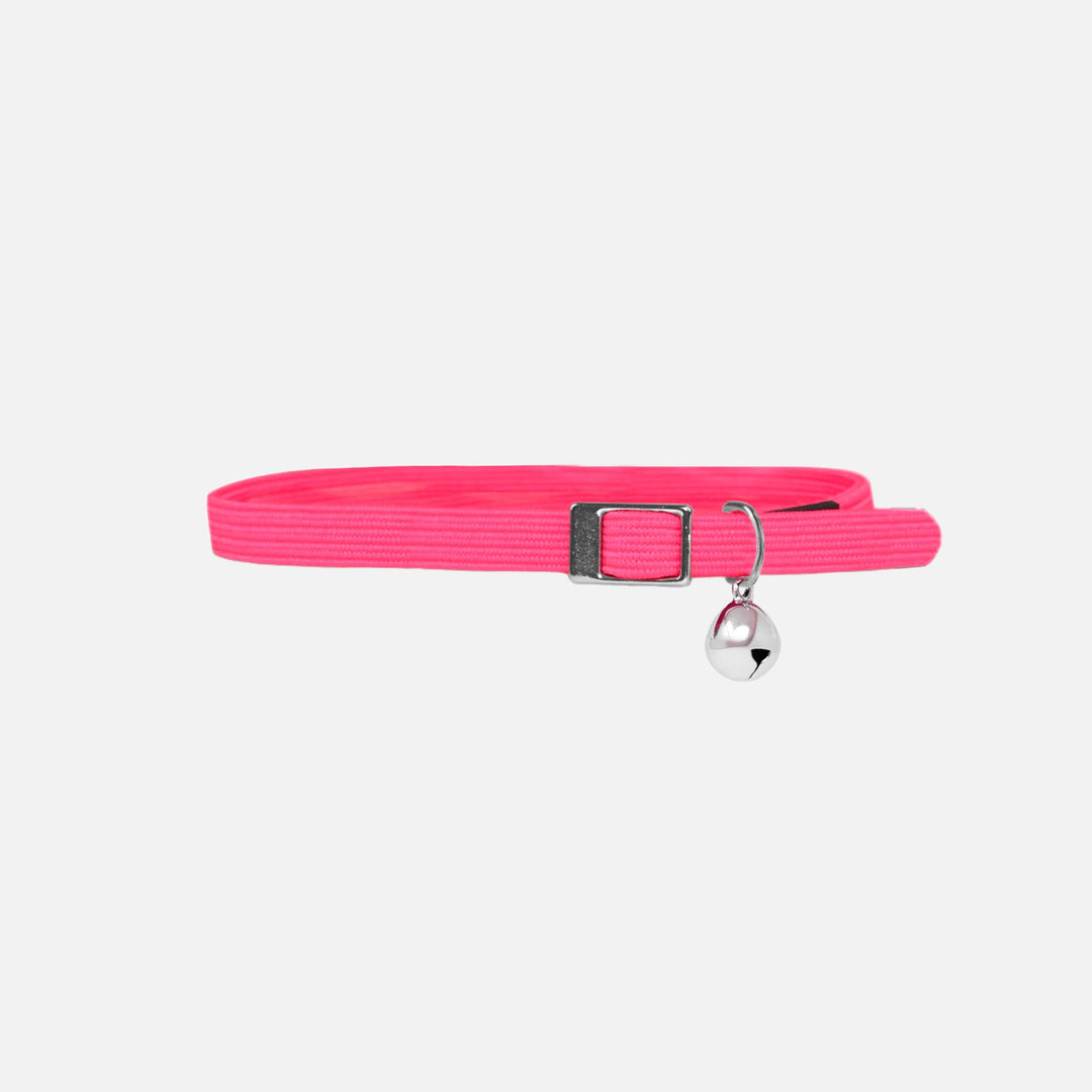 CLOE CLUZO Chat Collier Nylon Élastique Rose
